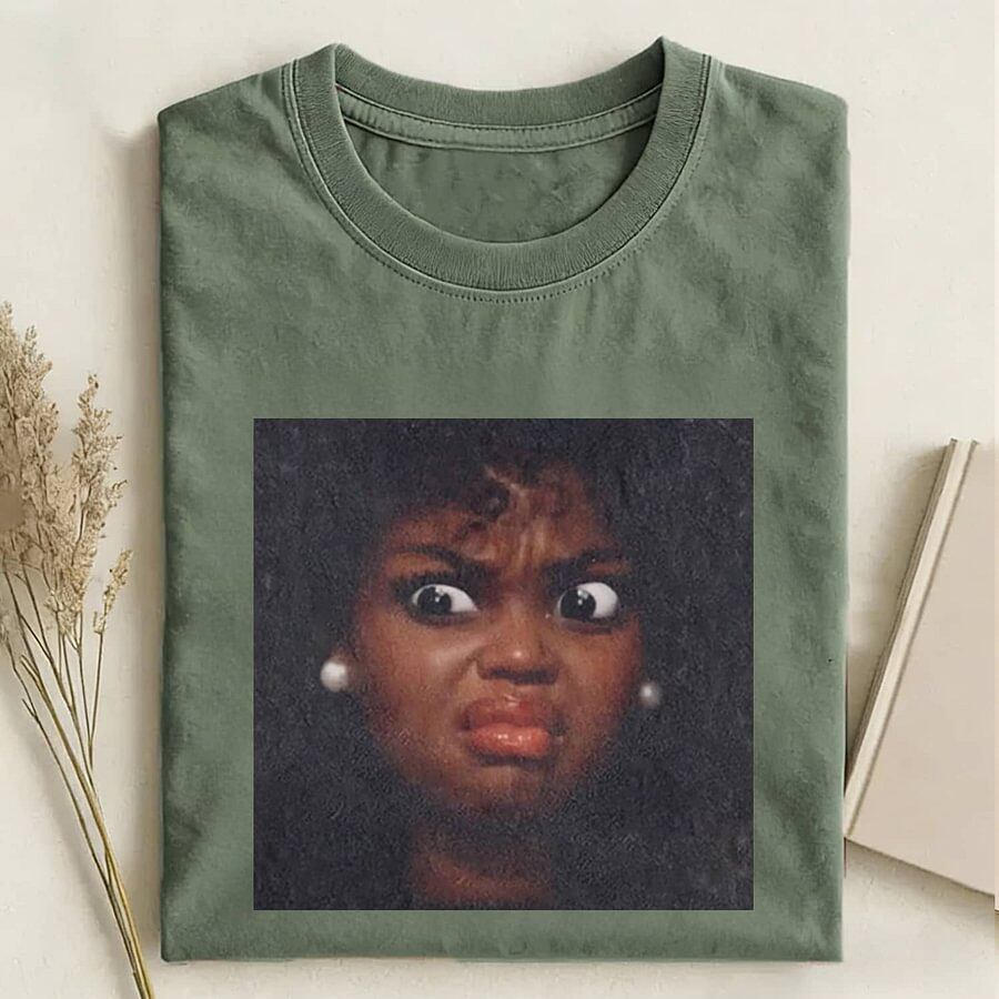I DISLIKE BLACK GIRL DOLL FACE SHORT-SLEEVED T-SHIRTS