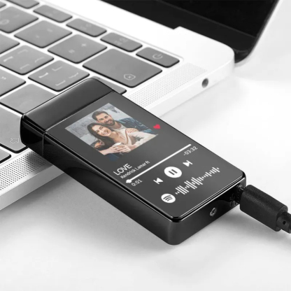 Custom Gift For Dad Custom Spotify Code Lighter Engraved Music Song Photo Lighter