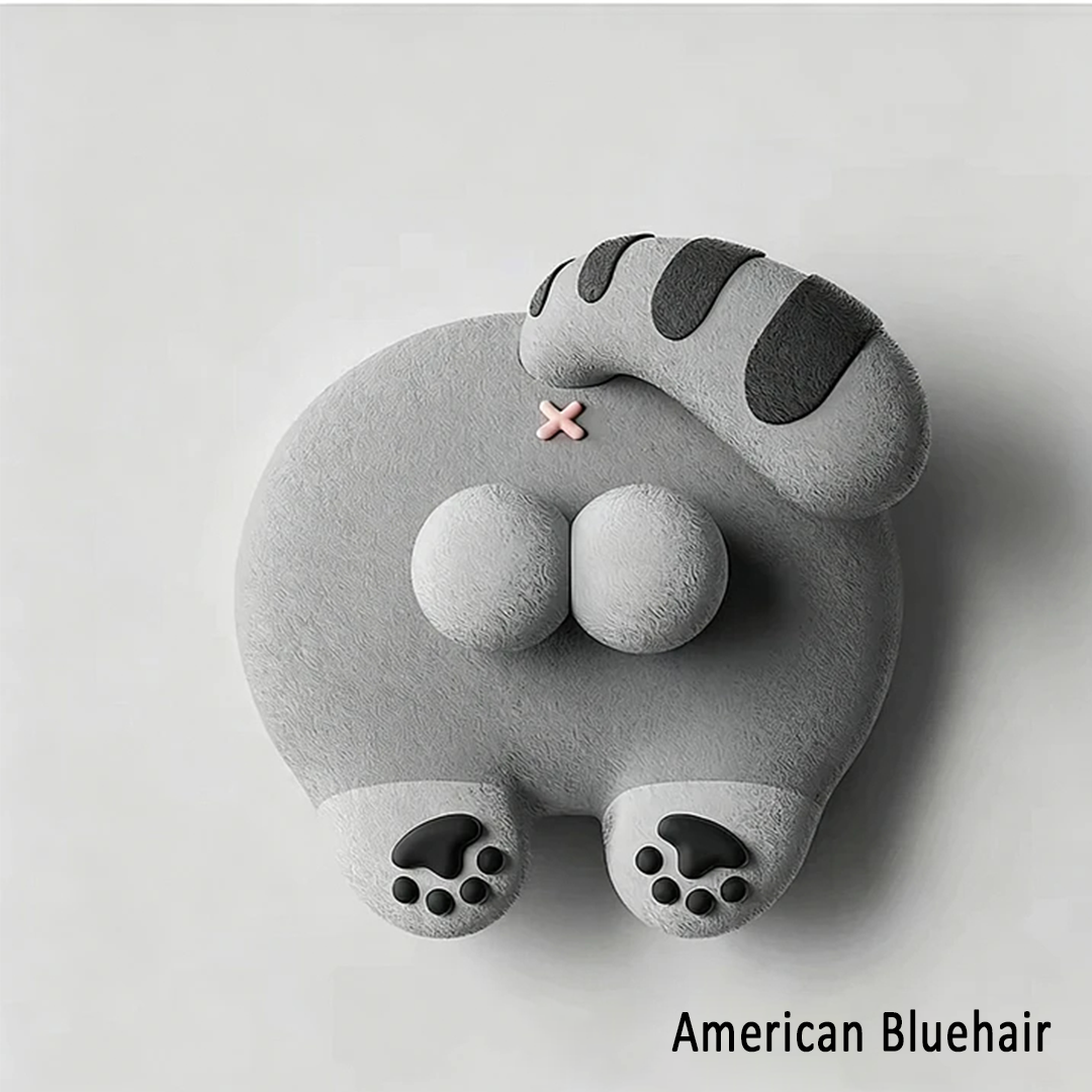 Cute Cat Butt Light Switch Cover, 3D Funny Giant Ball Cat Switch Decor, Kawaii Cartoon Cat Paw Wall Switch Sticker, Creative Bedroom Home Decor, Novelty Gift