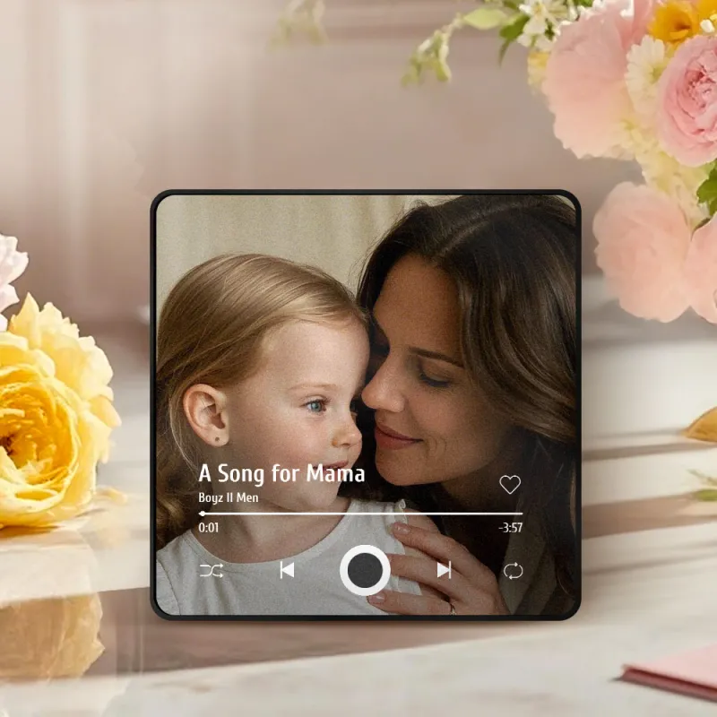 Personalized Photo Album Fridge Magnet Music Mother's Day Wall Photo Sticker Music Movement That Can Be Played Without Cell Phone Music Fridge Magnet Pro Can Play Songs