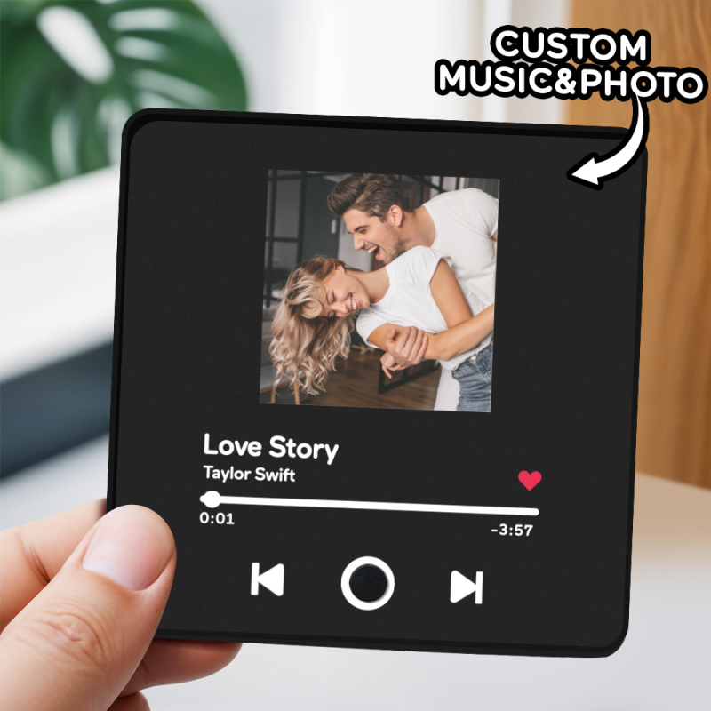 Customized Music Fridge Magnet Personalized Photo Fridge Magnet Can Play Songs and Adjust Volume