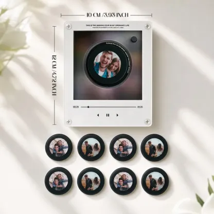 Custom Mini Vinyl Record Music Player, Magnetic Disc Music Player with Rechargeable Battery