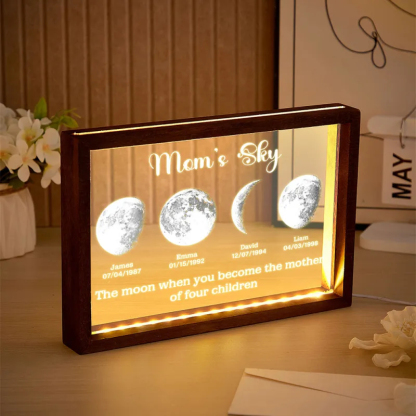 Custom Mom's Sky Led Light Frame Personalized Gifts for Mum