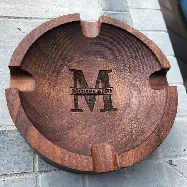Personalized Name Ashtray with Monogram & Name Personalized Custom Gift for Smokers, Father's Day Gift for Him