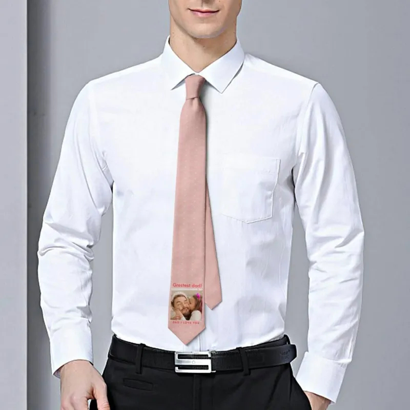 Father's Day Ties Father's Day Gift From Daughter Custom Tie - "Greatest Dad"