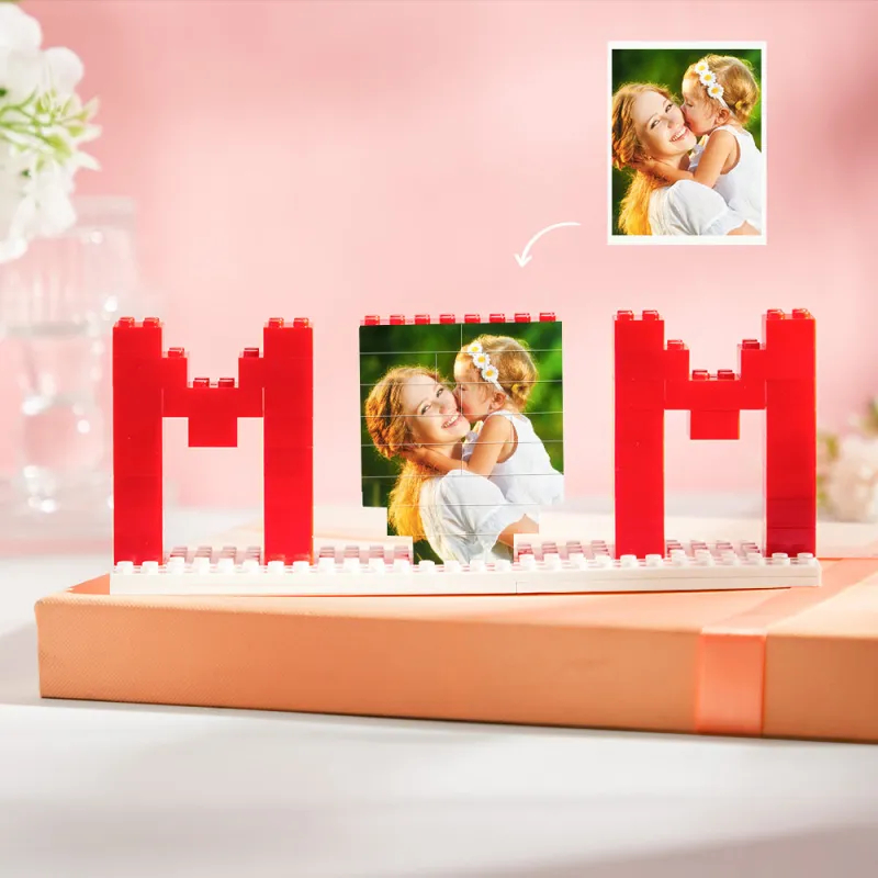 Custom Building Brick Photo Block Personalized MUM Brick Puzzles Mother's Day Gifts