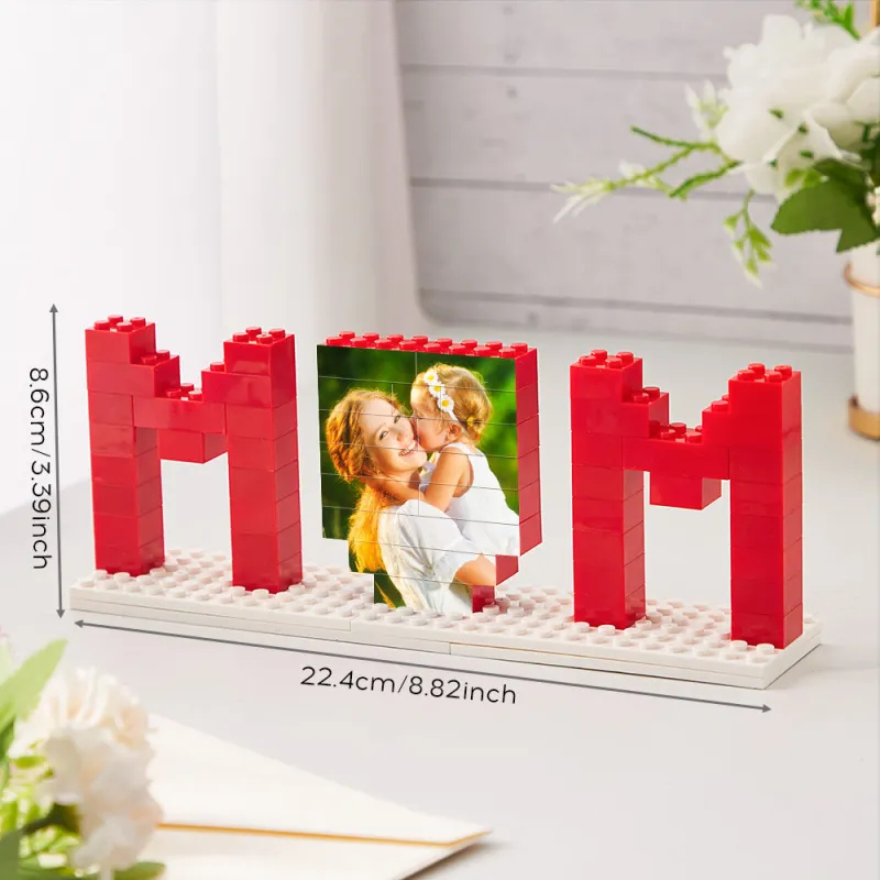 Custom Building Brick Photo Block Personalized MUM Brick Puzzles Mother's Day Gifts