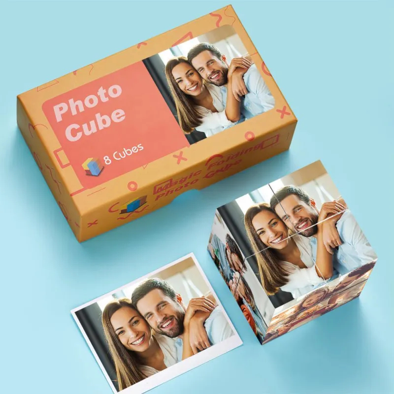 Personalized Folding Picture Photo Frame Rubic's Cube | Father's Day Gifts