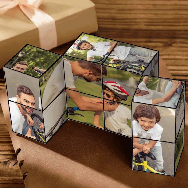 Personalized Folding Picture Photo Frame Rubic's Cube | Father's Day Gifts