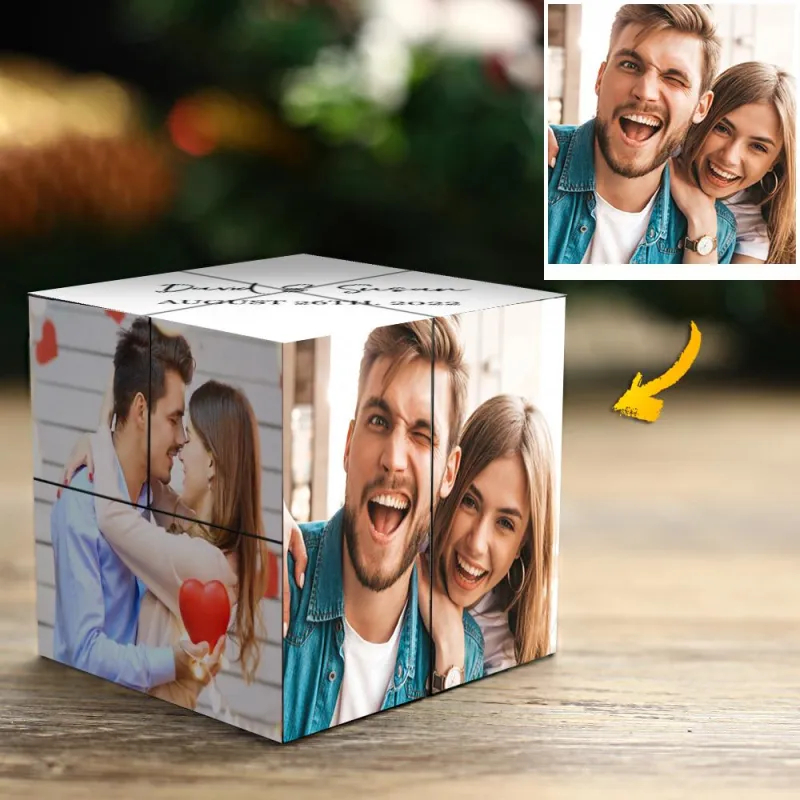Personalized Folding Picture Photo Frame Rubic's Cube | Father's Day Gifts