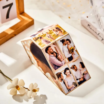 Personalized Folding Picture Photo Frame Rubic's Cube | Father's Day Gifts