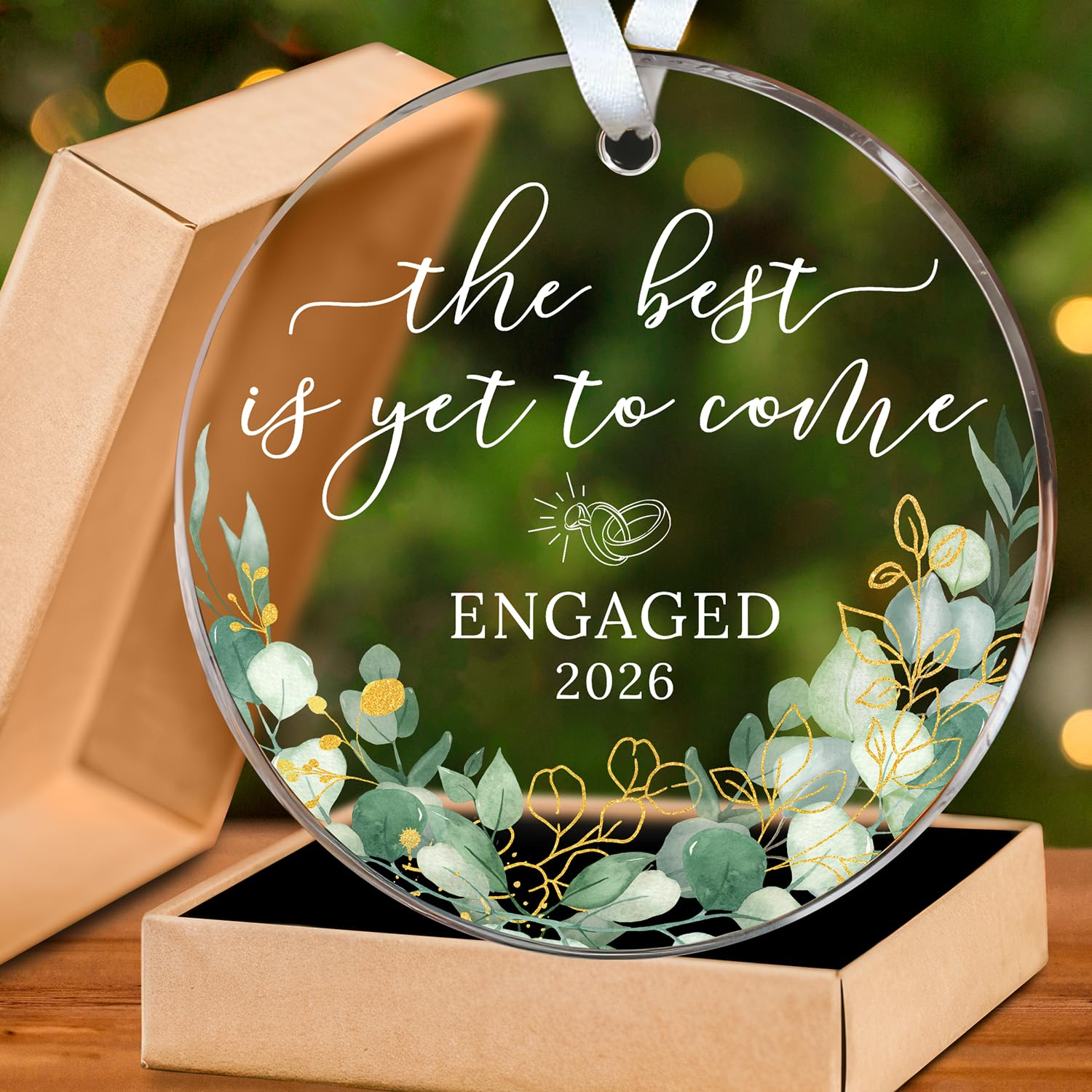 Wedding Gifts for Couples 2026 - Bridal Shower Gifts, Bride Gift | Mr and Mrs Gift for Newlywed, Future Mr Mrs - Just Married Party Decoration Christmas Glass Ornament - Wedding Registry Ideas