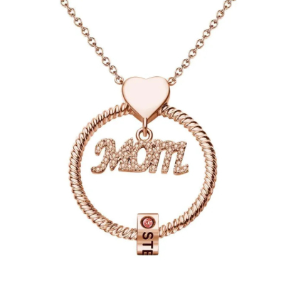 Custom Engraved Necklace Birthstone Necklace Mother's Love Necklace Best Gift For The Greatest Mother
