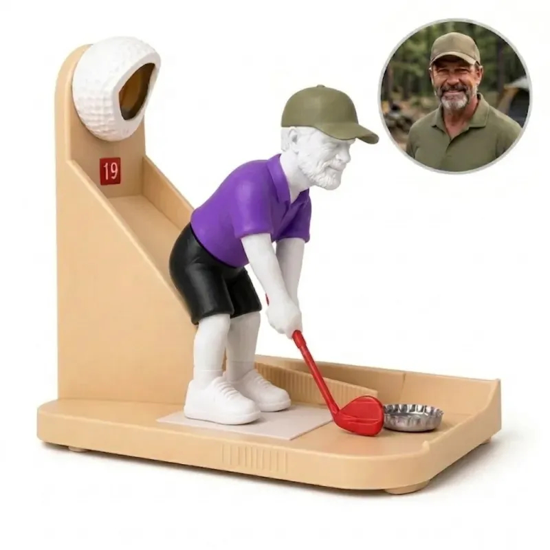 Custom Head Interactive Golf Bottle Opener | Creative Figure Cap Launcher Game for Home Bar & Man Cave Best Gift for Him