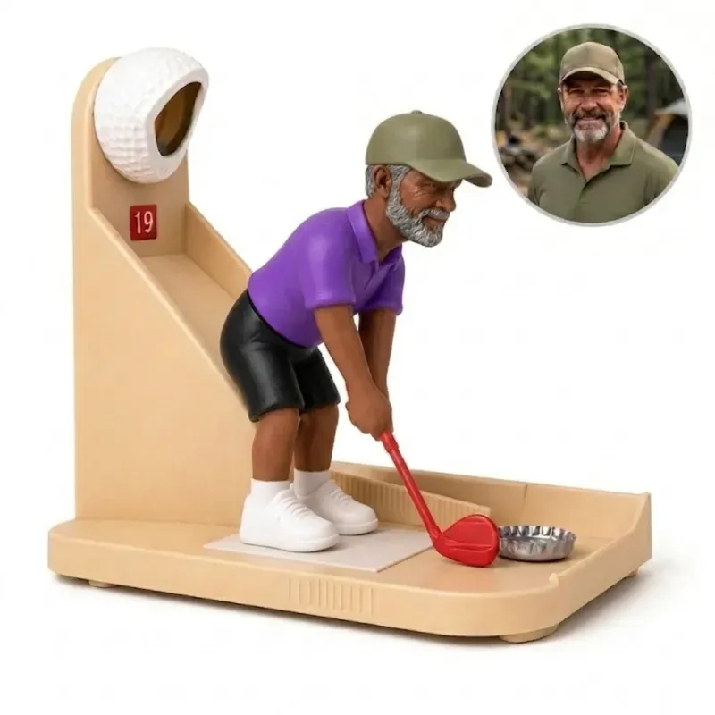 Custom Head Interactive Golf Bottle Opener | Creative Figure Cap Launcher Game for Home Bar & Man Cave Best Gift for Him