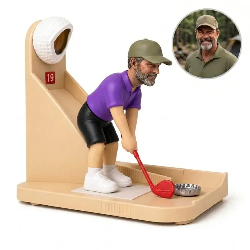 Custom Head Interactive Golf Bottle Opener | Creative Figure Cap Launcher Game for Home Bar & Man Cave Best Gift for Him