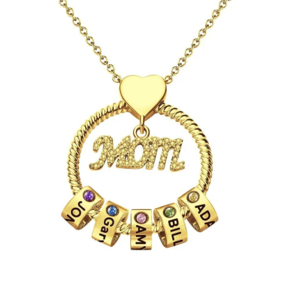 Custom Engraved Necklace Birthstone Necklace Mother's Love Necklace Best Gift For The Greatest Mother