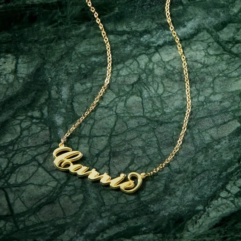 Soufeel Gold "Carrie" Style Name Necklace Gift For Mom