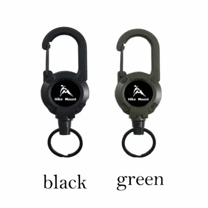 Multifunctional Retractable Carabiner Keychain – Strong Steel Wire Key Reel Clip for Outdoor, Camping, Hiking & Everyday Carry-Pawsmeowz