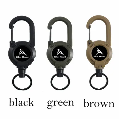 Multifunctional Retractable Carabiner Keychain – Strong Steel Wire Key Reel Clip for Outdoor, Camping, Hiking & Everyday Carry-Pawsmeowz