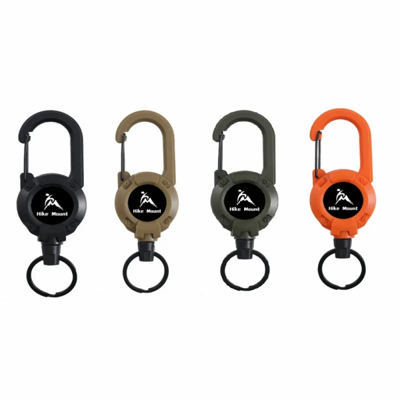 Multifunctional Retractable Carabiner Keychain – Strong Steel Wire Key Reel Clip for Outdoor, Camping, Hiking & Everyday Carry-Pawsmeowz