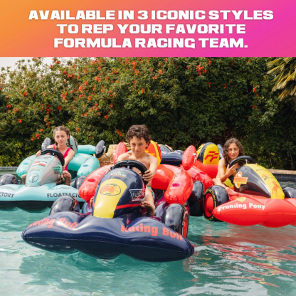 Formula Float | Race Car Winter Sled & Pool Float for Adults, Kids & Family | Giant Inflatable Toy Floatie | Summer & Winter Accessory | Durable & Heavy Duty Lounger