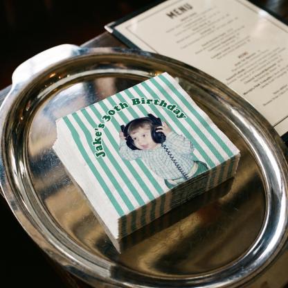 Custom Napkins with Photo - Personalized Napkins for Birthday Party Cocktail Napkins - Birthday Decorations Party Decor