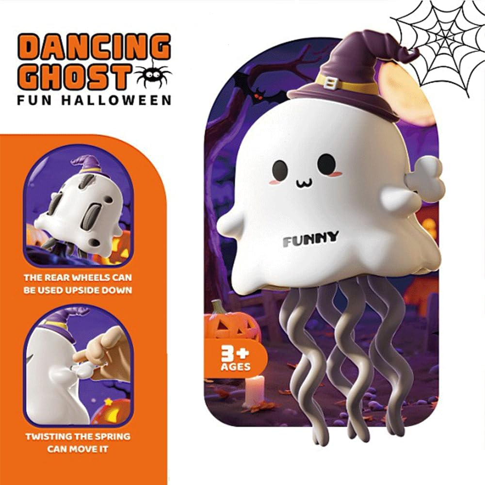 Christmas Toy Dancing Octopus Halloween Ghost Doll Wind-up Twist Doll