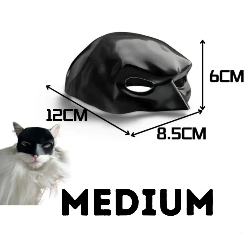 Mask Pet Cat Dog Half-Face Black Bat Halloween Cosplay Costume