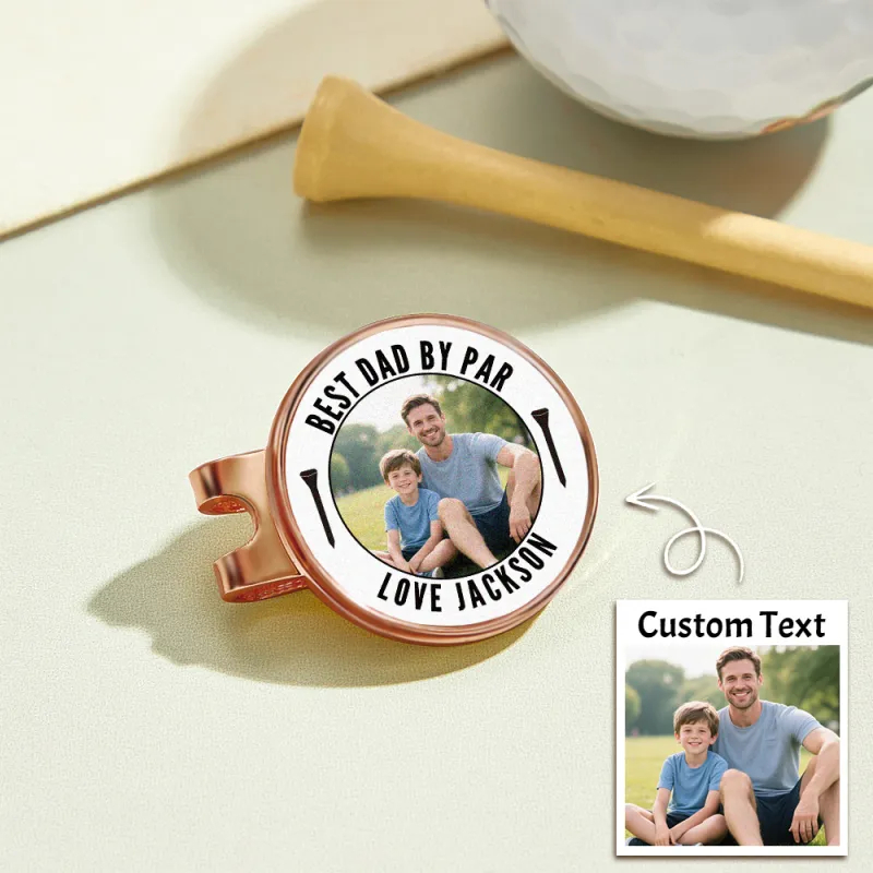 Photo Golf Marker, Best Dad By Par Golf Marker, Fathers Day Gift Ideas, Custom Golf Marker, Golfing Accessory, Personalized Golf Marker