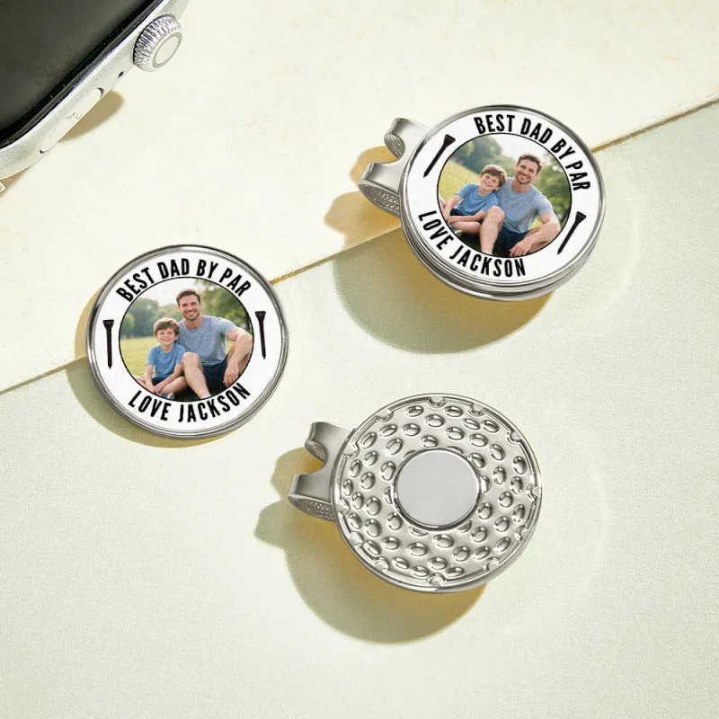 Photo Golf Marker, Best Dad By Par Golf Marker, Fathers Day Gift Ideas, Custom Golf Marker, Golfing Accessory, Personalized Golf Marker