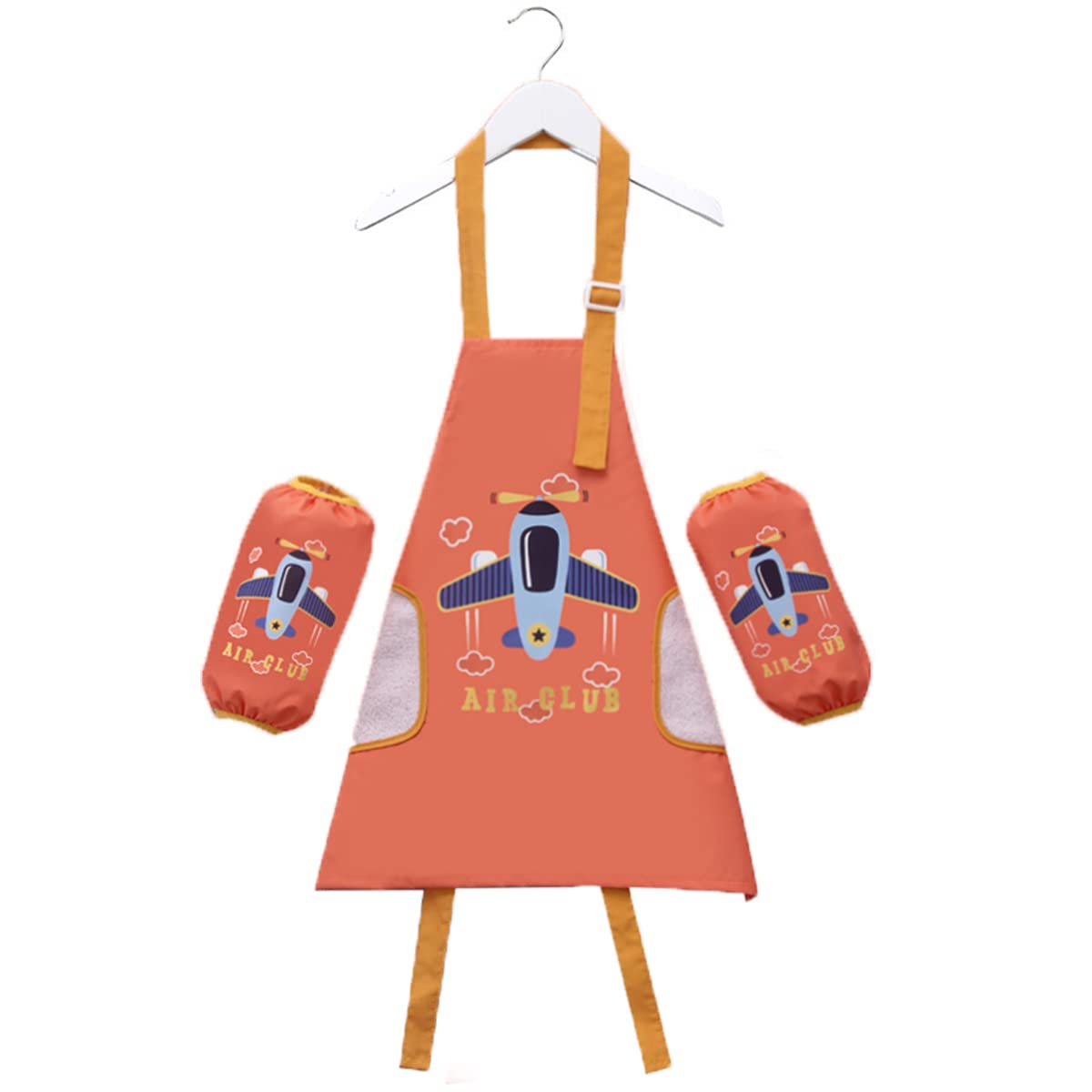 Truskc-Children's Painting Apron 2-11 Years Sleeveless Apron with Sleeves Children's Painting Blouse Waterproof Animal Print