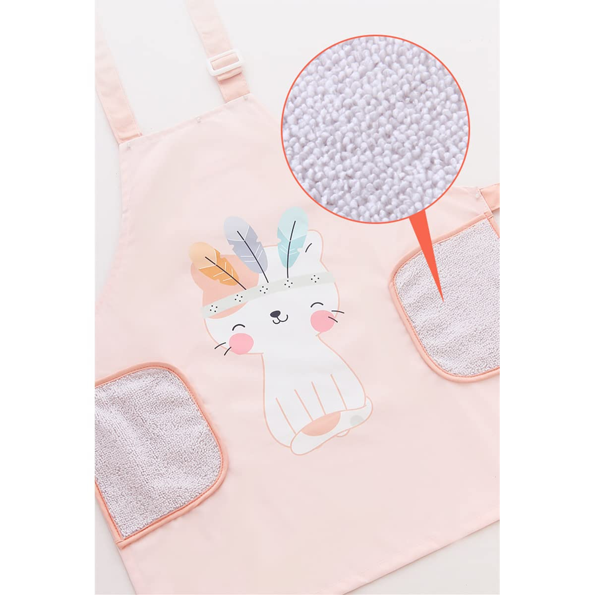 Truskc-Children's Painting Apron 2-11 Years Sleeveless Apron with Sleeves Children's Painting Blouse Waterproof Animal Print