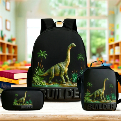 Personalized Kids Dinosaur Backpack Custom Dinosaur Schoolbag For Children