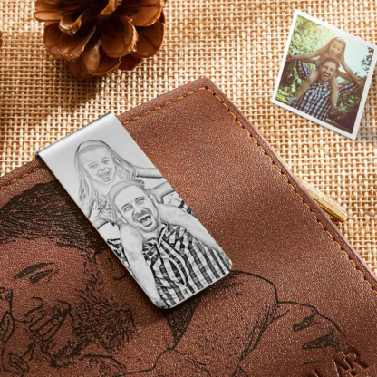 Custom Metal Money Clips Custom Your Photo Gift For Father Lover Husband