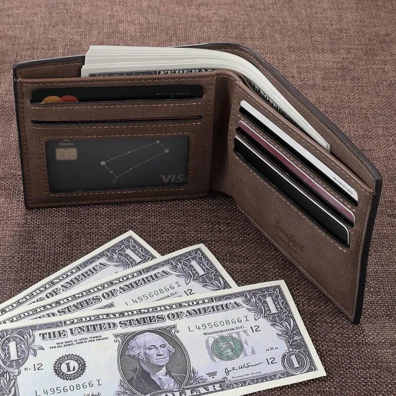 Mens Wallet, Personalized Wallet, Photo Wallet with Engraving Gift for Men