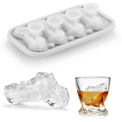 Silicone Soccer Ball Ice Cube Mold Fun Shapes, Novelty Soccer Gifts, 2.2" Large Craft Round Sphere Ice Ball Molds For Game Day, Whiskey, Cocktails, Bourbon