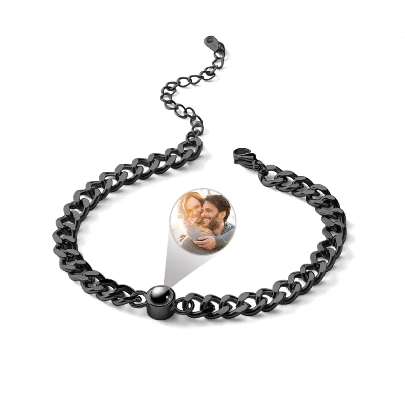 Personalized Photo Projection Bracelet Vintage Bracelet Jewelry Anniversary Gift For Him Father's Day Gift