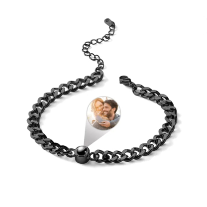 Personalized Photo Projection Bracelet Vintage Bracelet Jewelry Anniversary Gift For Him Father's Day Gift