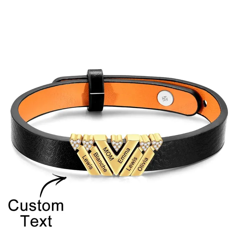 Custom Engraved Bracelet Simple Fashion Advanced Father's Day Gifts For Dad