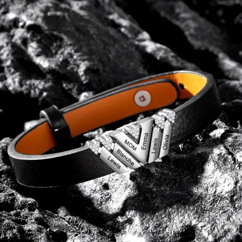 Custom Engraved Bracelet Simple Fashion Advanced Father's Day Gifts For Dad