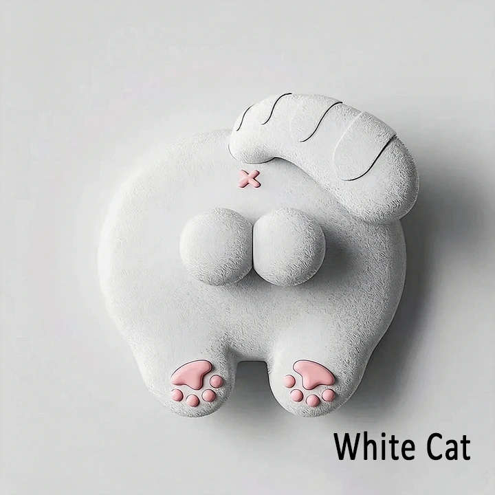 Cute Cat Butt Light Switch Cover, 3D Funny Giant Ball Cat Switch Decor, Kawaii Cartoon Cat Paw Wall Switch Sticker, Creative Bedroom Home Decor, Novelty Gift