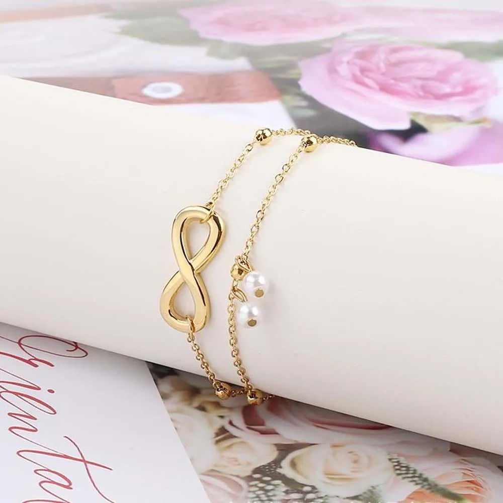 Boho Ankle Bracelet Infinity Anklet Layered Beach Anklet Gifts for Her