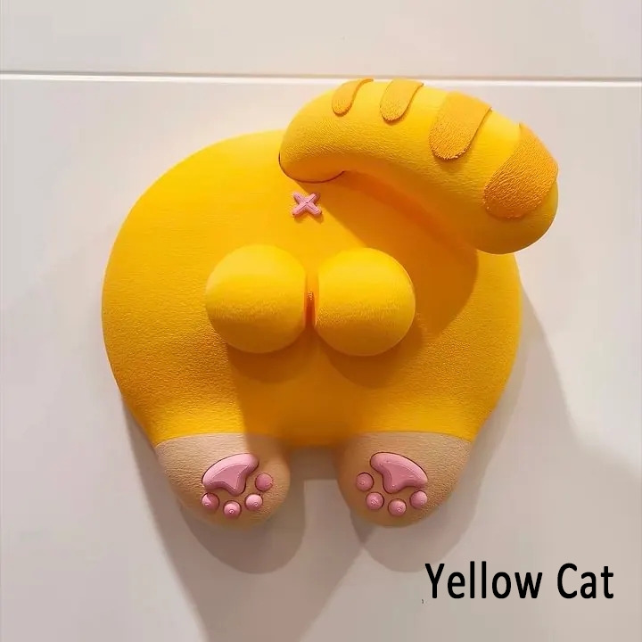 Cute Cat Butt Light Switch Cover, 3D Funny Giant Ball Cat Switch Decor, Kawaii Cartoon Cat Paw Wall Switch Sticker, Creative Bedroom Home Decor, Novelty Gift