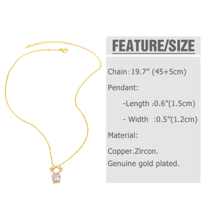Mother Children Gemstone Pendant 18k Gold Plated Necklace, Stainless Steel Boy Girl Charm Necklace, Mom Child Family Jewelry Gift for Mother's Day