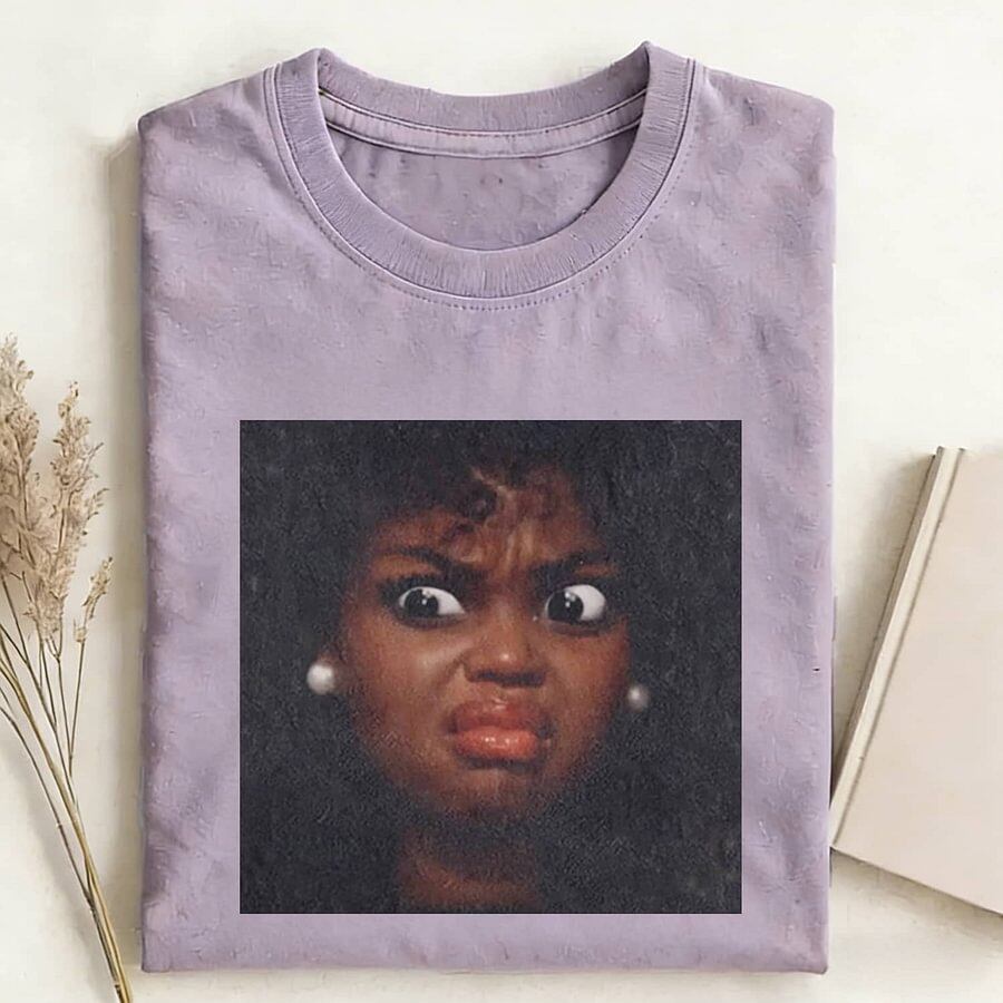 I DISLIKE BLACK GIRL DOLL FACE SHORT-SLEEVED T-SHIRTS