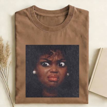 I DISLIKE BLACK GIRL DOLL FACE SHORT-SLEEVED T-SHIRTS