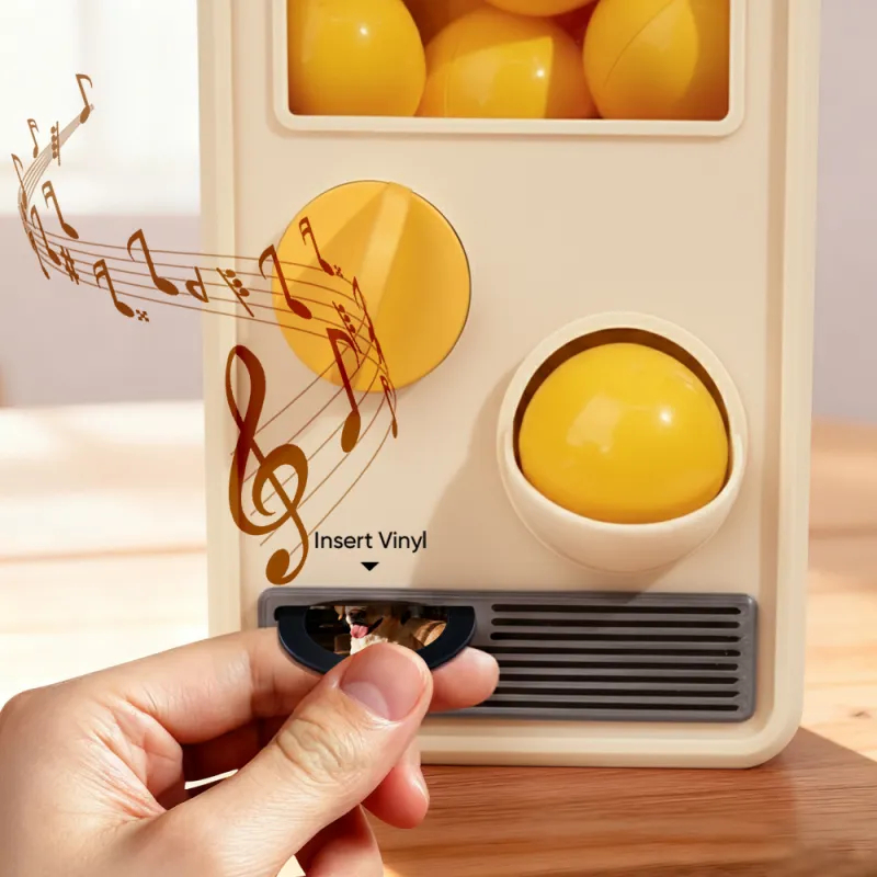 Personalized Music and Photo Music Gachapon Machine Custom Song Mini Record Box Retro Gifts for Pet Lover