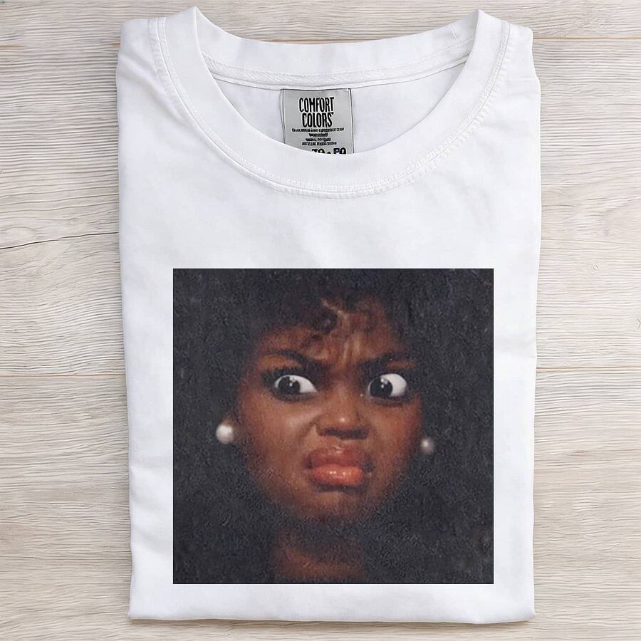 I DISLIKE BLACK GIRL DOLL FACE SHORT-SLEEVED T-SHIRTS