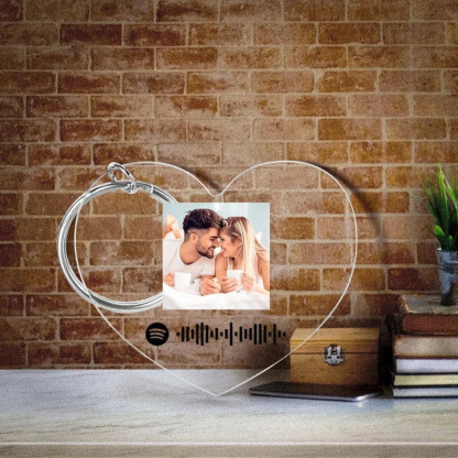 Scannable Spotify Code Keychain Spotify Favorite Song Photo Engraved Keychain